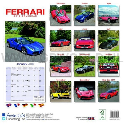 2018 kalender Ferrari 