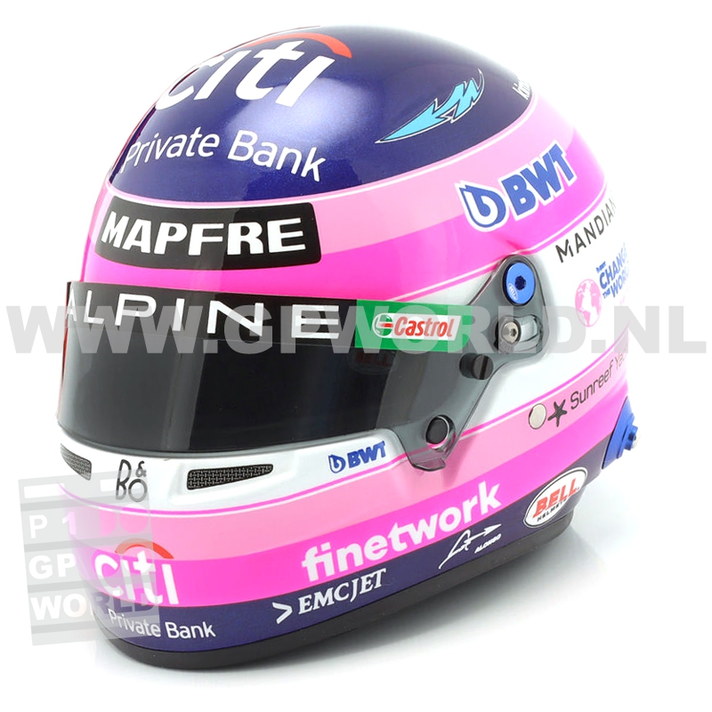 Casque Bell 1/2 D'Alonso - Edition Spéciale GP Miami 2022 - Échelle 1:2