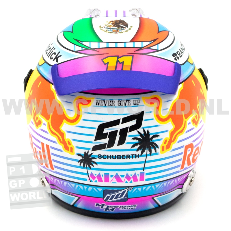 2022 Helmet Sergio Perez Miami GP 1/2 Schuberth GPworld Racing