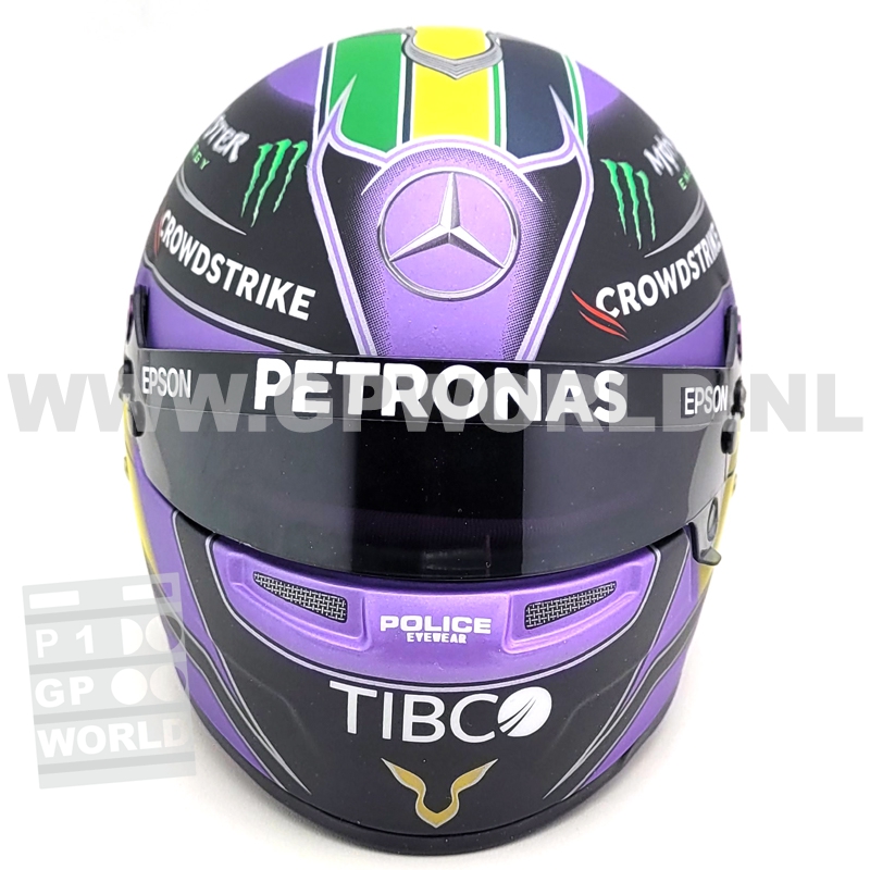 2021 helmet Lewis Hamilton | Brazil - 1/2 Bell Sports - GPworld Racing