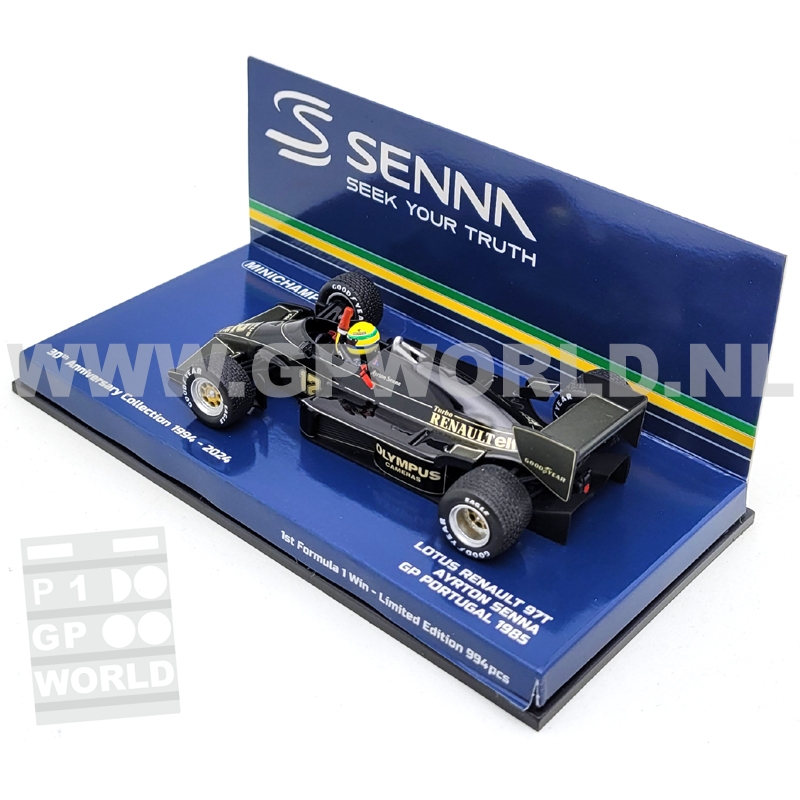 Minichamps Casque Ayrton Senna Lotus 1Er Victoire Portugal 1985 1/8
