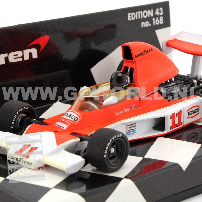 Miniature James Hunt Minichamps M23 - GP Afrique Du Sud 1977, échelle 1/43, Neuve