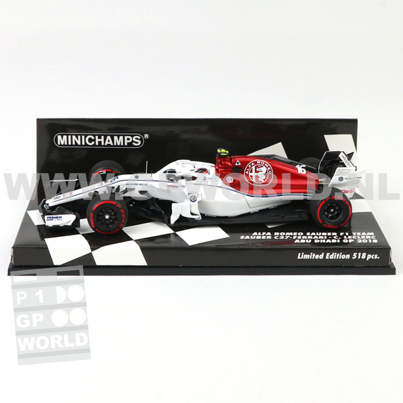 Alfa Romeo Sauber F1 Leclerc Abu Dhabi GP 2018 F1 Minichamps 1/43 417182116