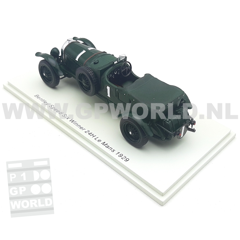 Miniature Voiture Bentley Speed Six N°1 - Vainqueur Le Mans 1929 - Spark 1/43