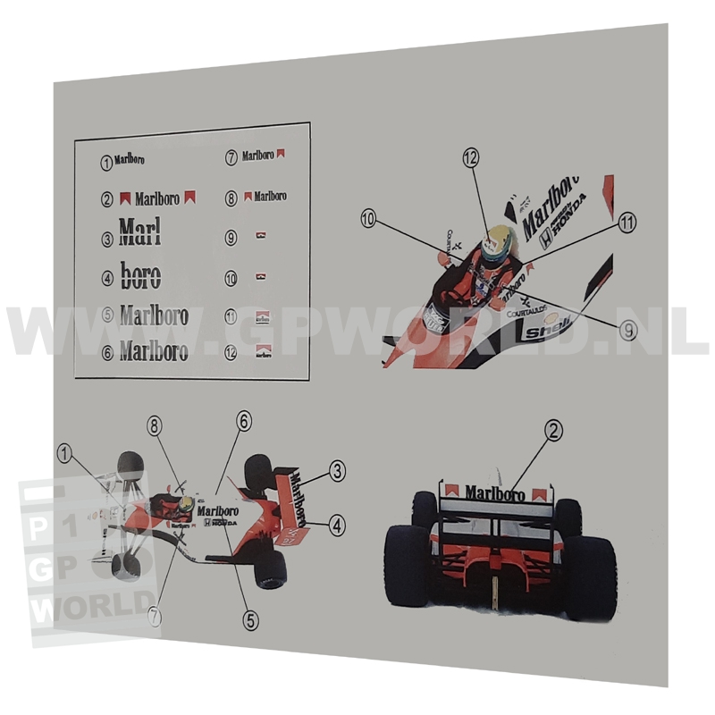 GP de Monza 1993 Ayrton Senna bondit sur Damon Hill - Photo et Tableau