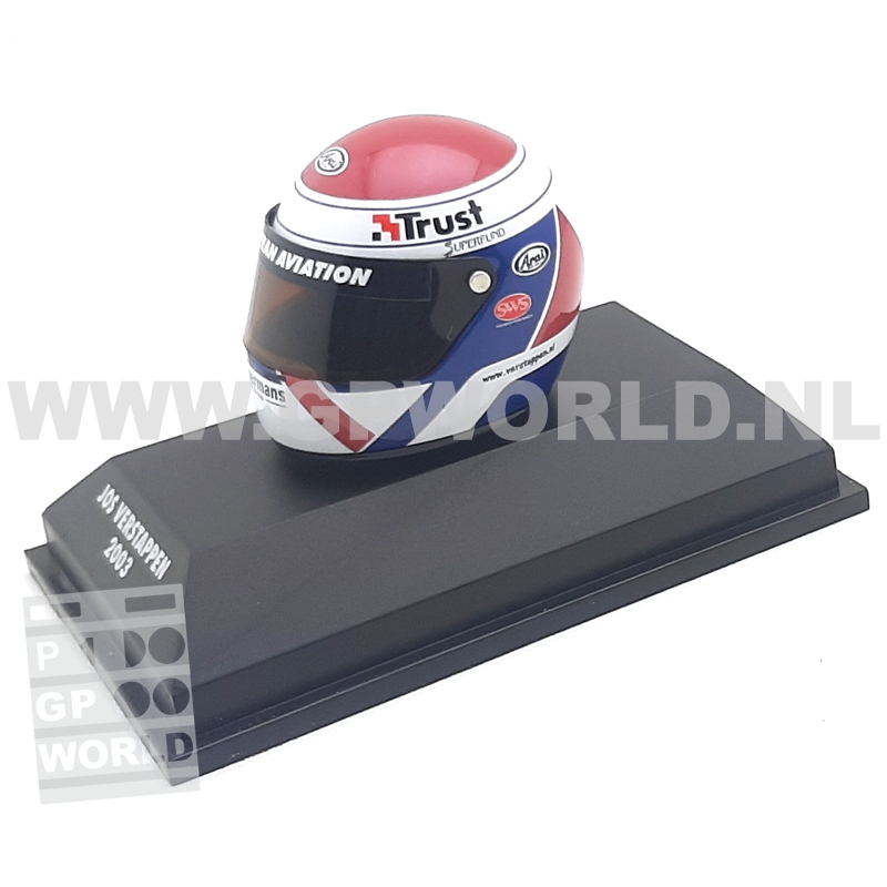 Casque Miniature F1 Minichamps 1:8 - JOS VERSTAPPEN 1995 - Modèle Métal Pré-monté - Neuf - Collection