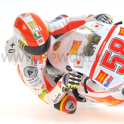 2011 figuur Marco Simoncelli | hanging - 1/12 Minichamps