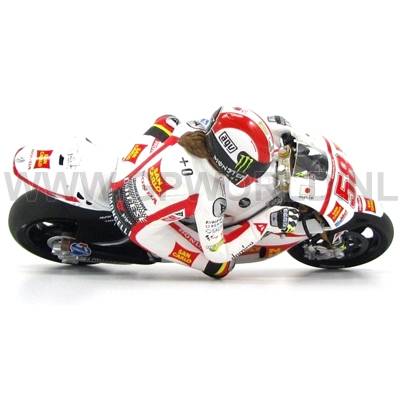 minichamps Marco Simoncelli figure 'hanging off' MotoGP 2011