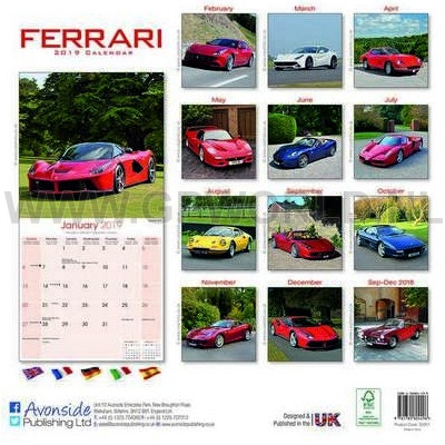 2019 kalender Ferrari 