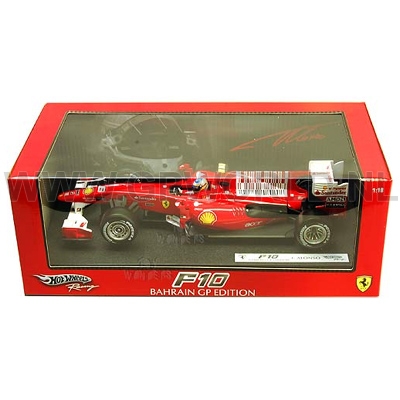F1 FERRARI F10 GP Bahrain Fernando Alonso 2010 Hot Wheels 1/18 EUR 149