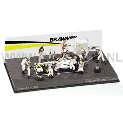 2009 Jenson Button Pitstop Diorama